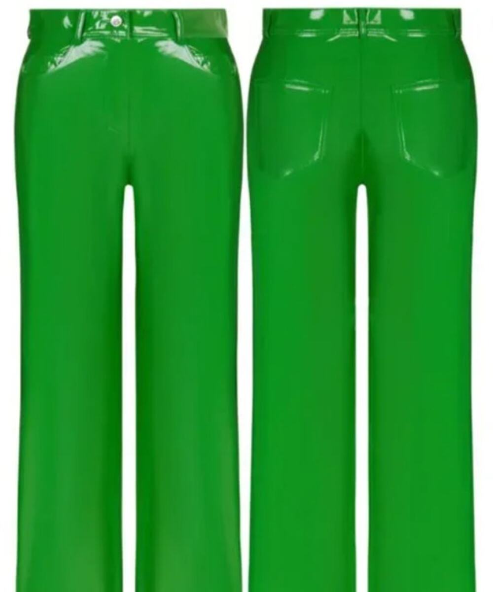 Nocturne Green Vegan Vinyl Pants Size XS 4 - Picture 1 of 9